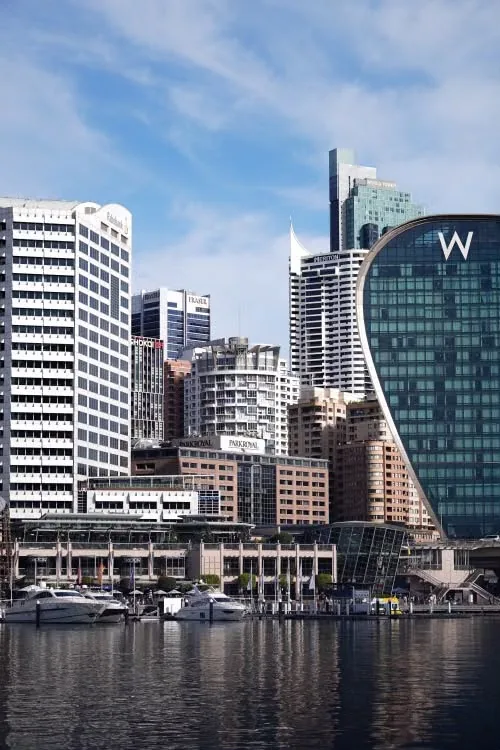 Darling Harbour waterfront in Sydney, Australia