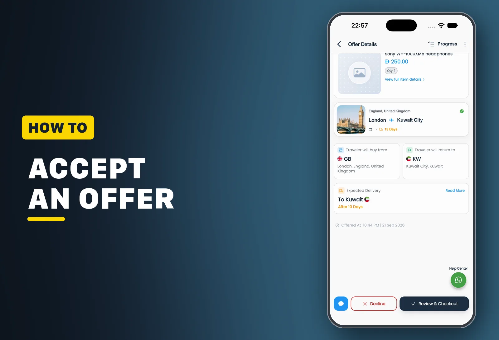 How to accept an Offer